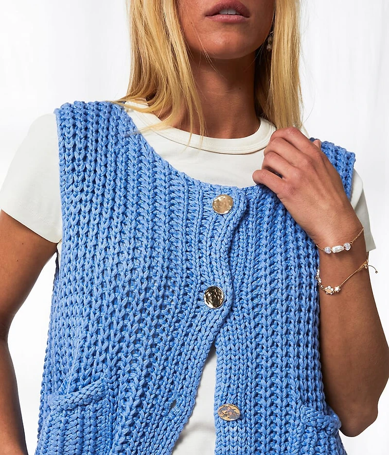 Chunky Knit Sweater Vest