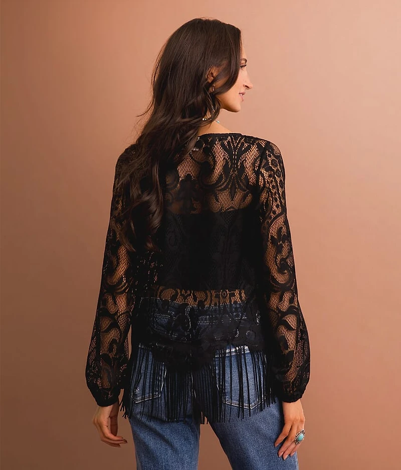 Lace Fringe Top