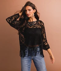 Lace Fringe Top
