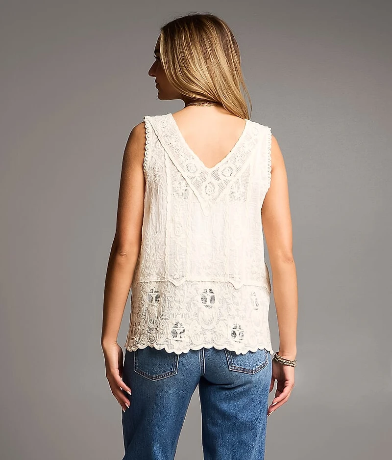 Floral Crochet Tank Top