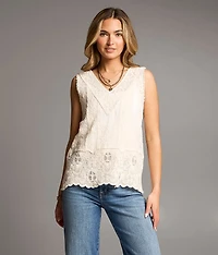 Floral Crochet Tank Top