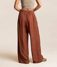 Textured Wide Leg Pant