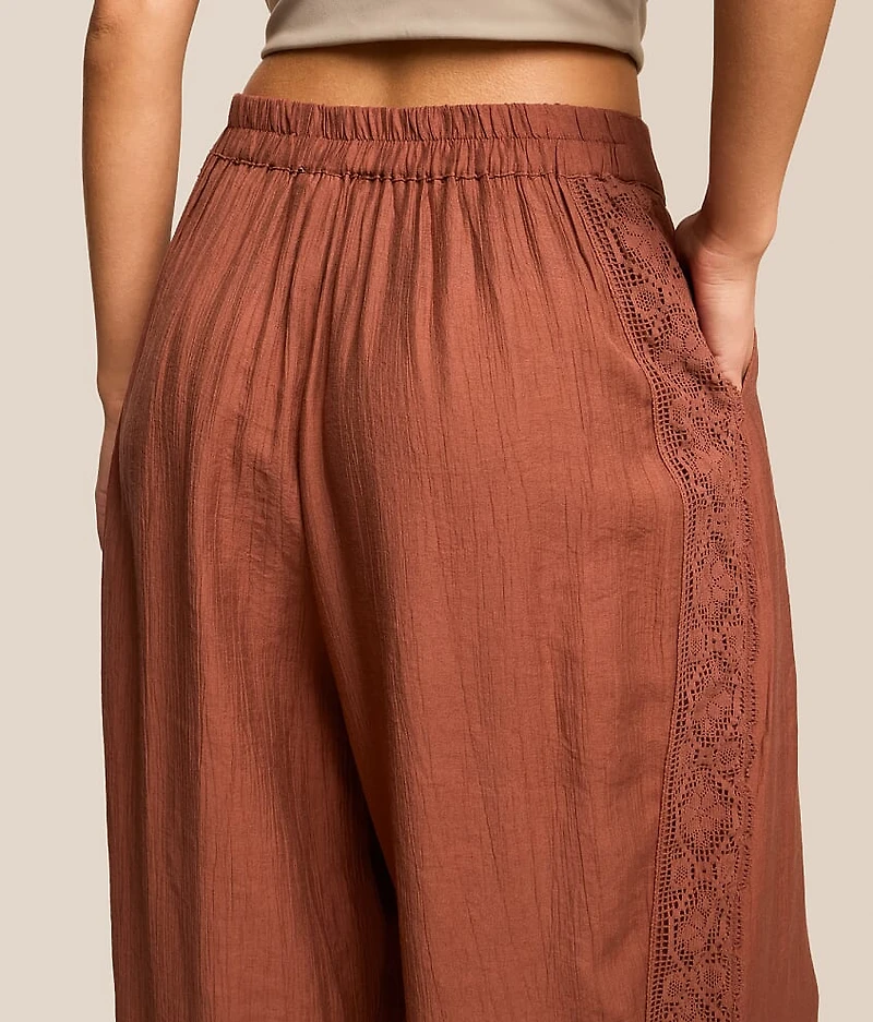 Textured Wide Leg Pant