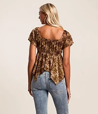 Flocked Mesh Top