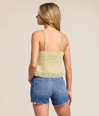 Lace Trim Tank Top