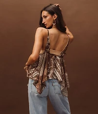 Studded Chiffon Tank Top