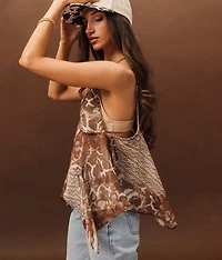 Studded Chiffon Tank Top