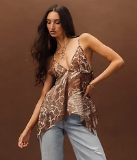 Studded Chiffon Tank Top