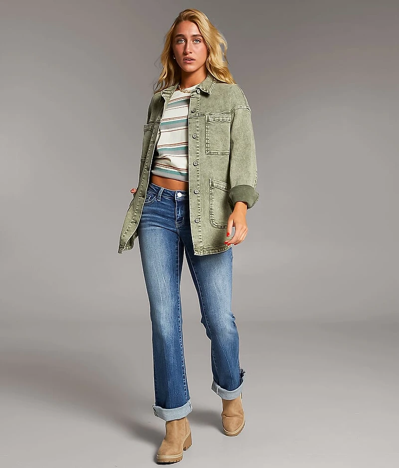 Washed Denim Barn Stretch Jacket