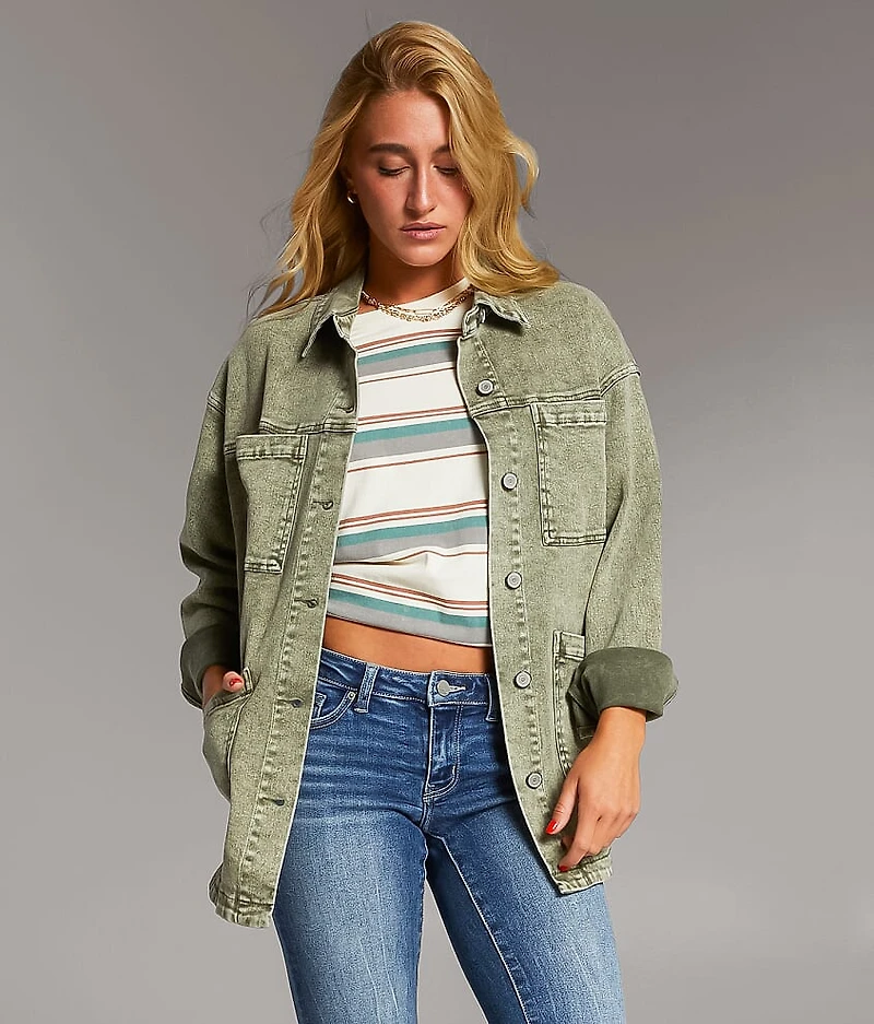 Washed Denim Barn Stretch Jacket