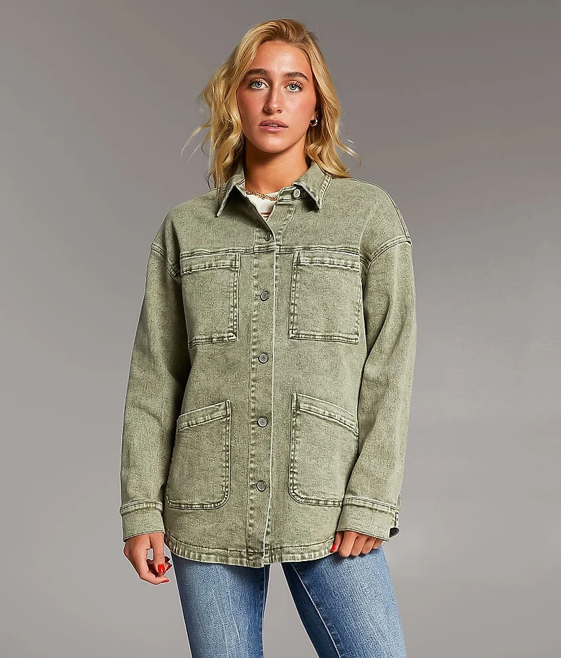 Washed Denim Barn Stretch Jacket