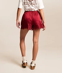Satin Eyelash Lace Short