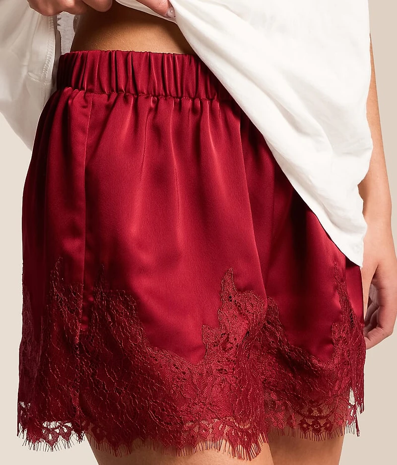 Satin Eyelash Lace Short