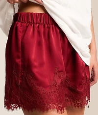 Satin Eyelash Lace Short