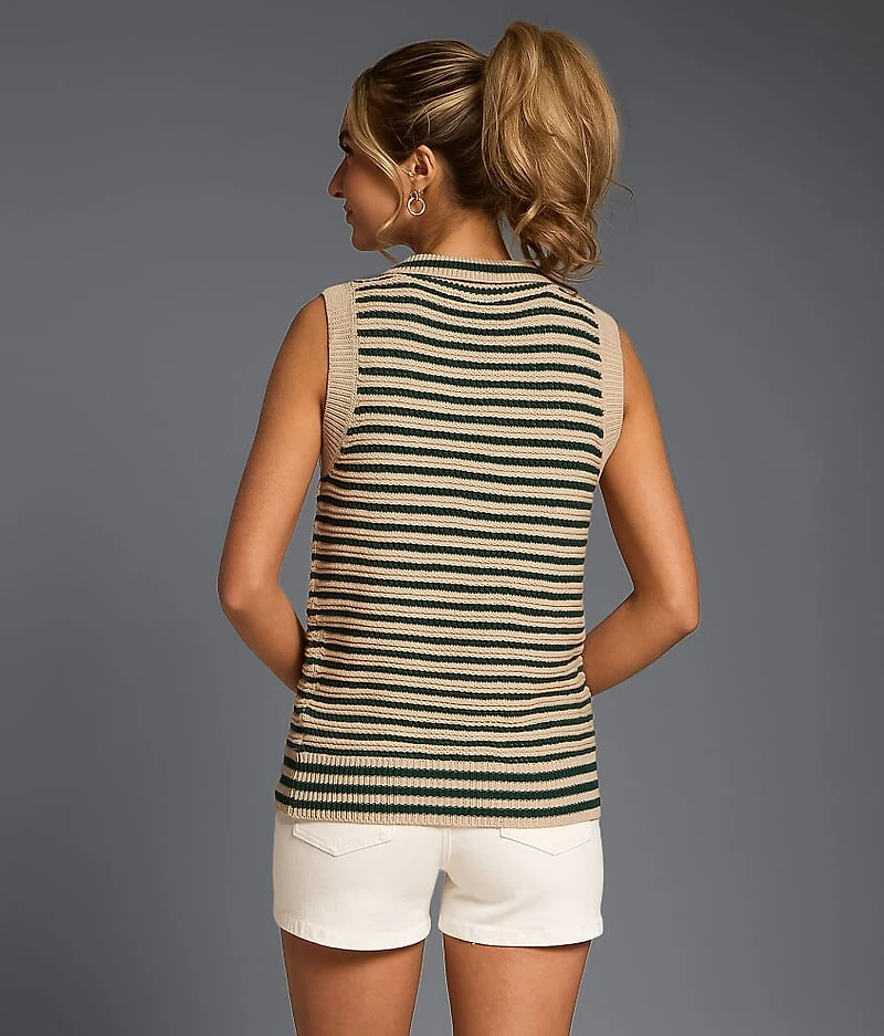 Striped Sweater Tank Top