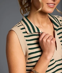 Striped Sweater Tank Top