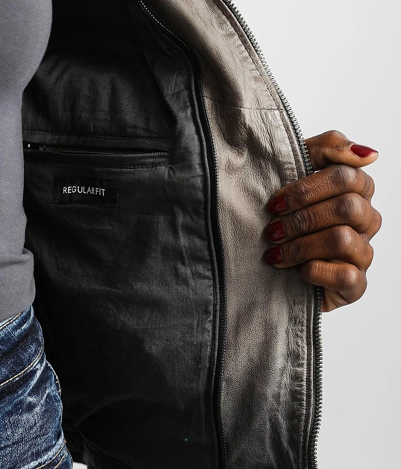 Casha Hooded Leather Jacket