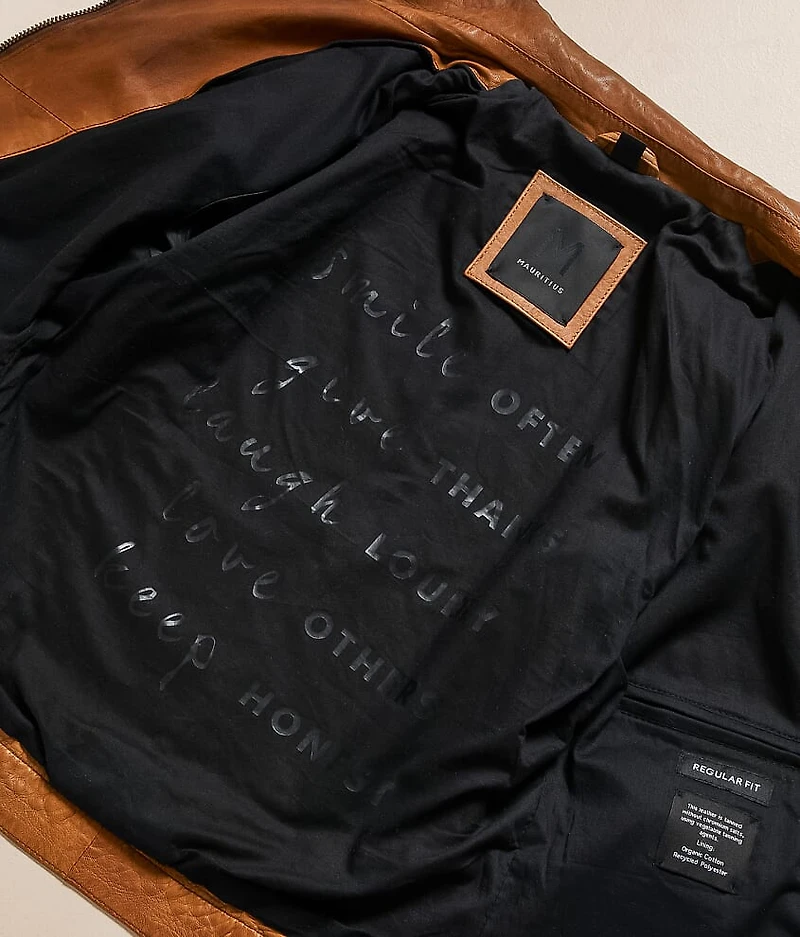 Faylor Leather Asymmetrical Jacket