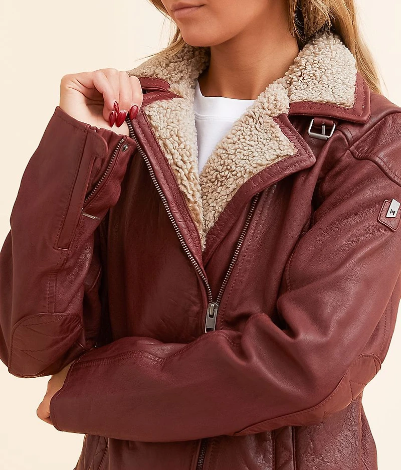Jenja Sherpa Leather Jacket