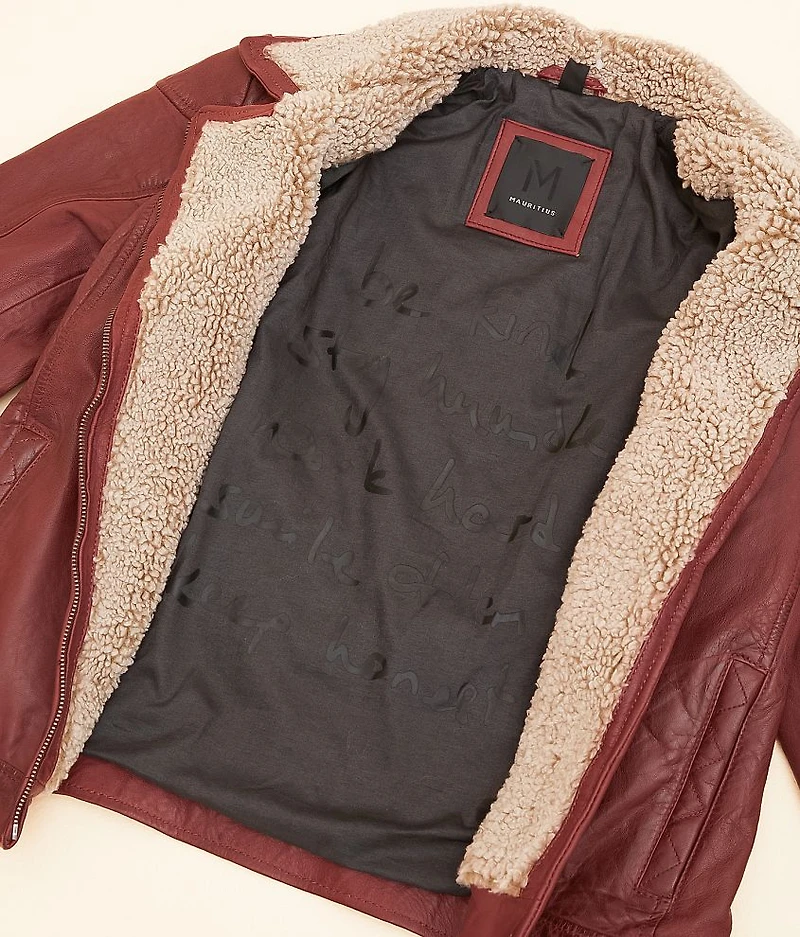 Jenja Sherpa Leather Jacket