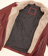 Jenja Sherpa Leather Jacket