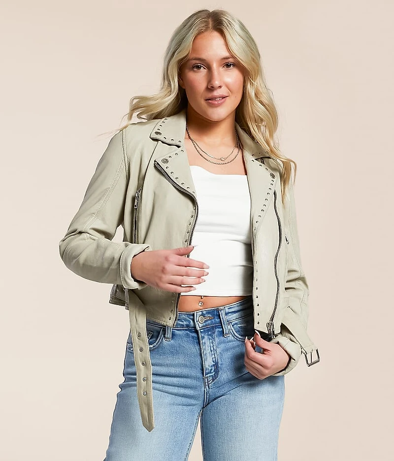 Maryn Studded Leather Jacket