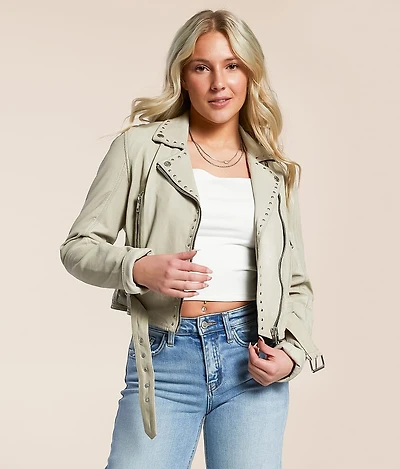 Maryn Studded Leather Jacket