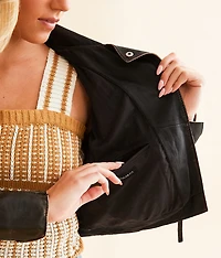 Reanon Cropped Leather Jacket