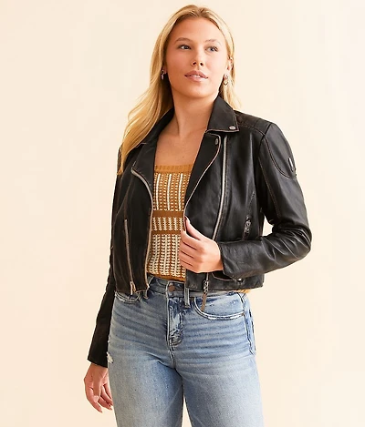Reanon Cropped Leather Jacket