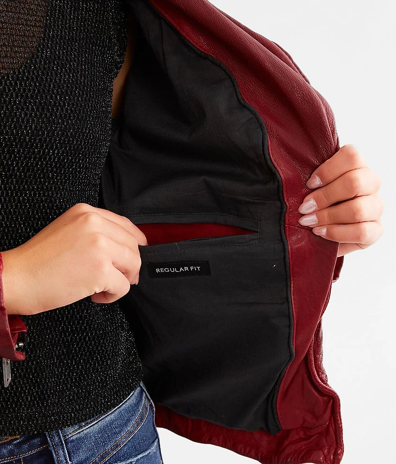 Wani Star Studded Leather Jacket