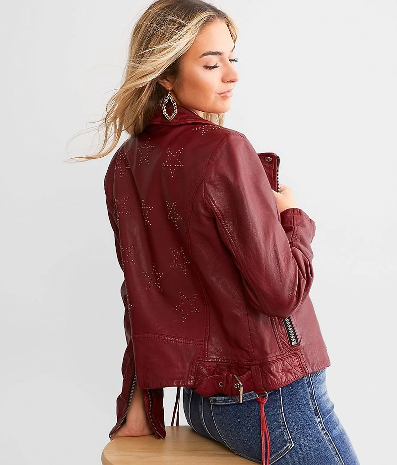 Wani Star Studded Leather Jacket