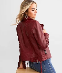 Wani Star Studded Leather Jacket