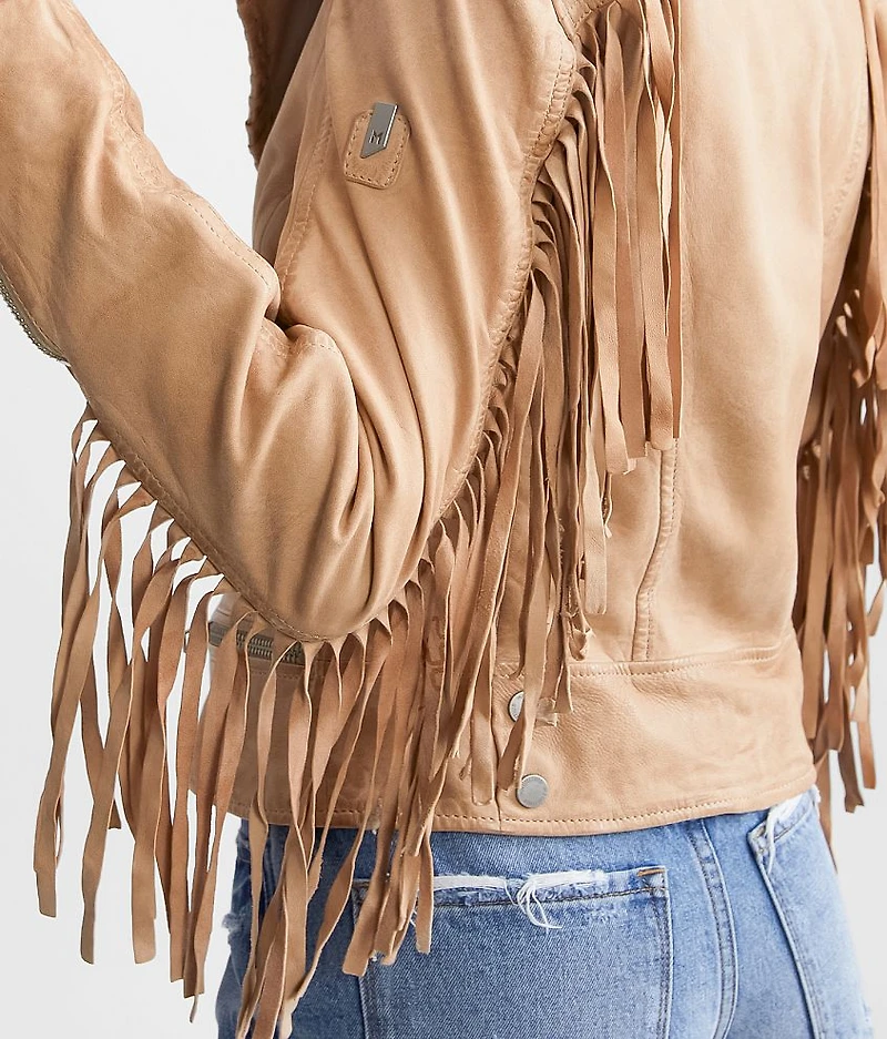 Leather Fringe Jacket