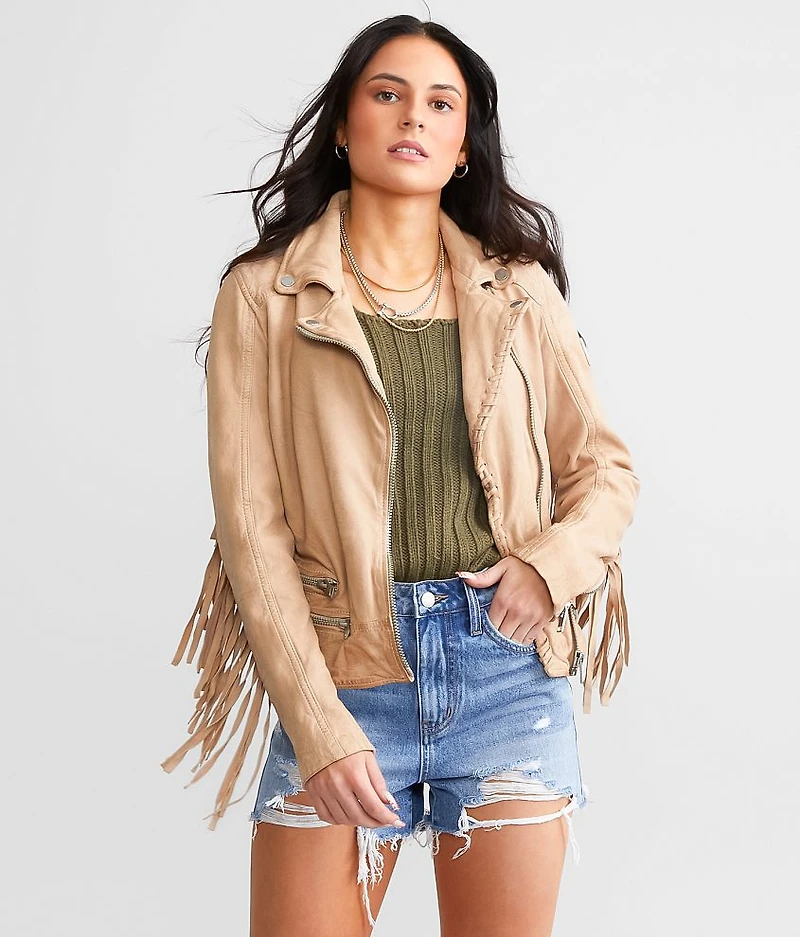 Leather Fringe Jacket