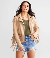 Leather Fringe Jacket