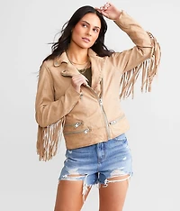 Leather Fringe Jacket