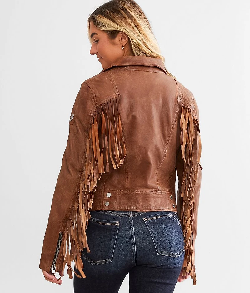 Leather Fringe Jacket