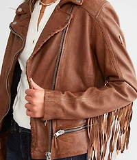 Leather Fringe Jacket