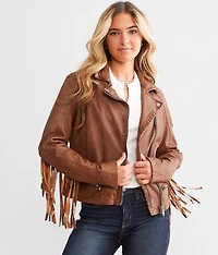 Leather Fringe Jacket