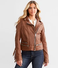 Leather Fringe Jacket