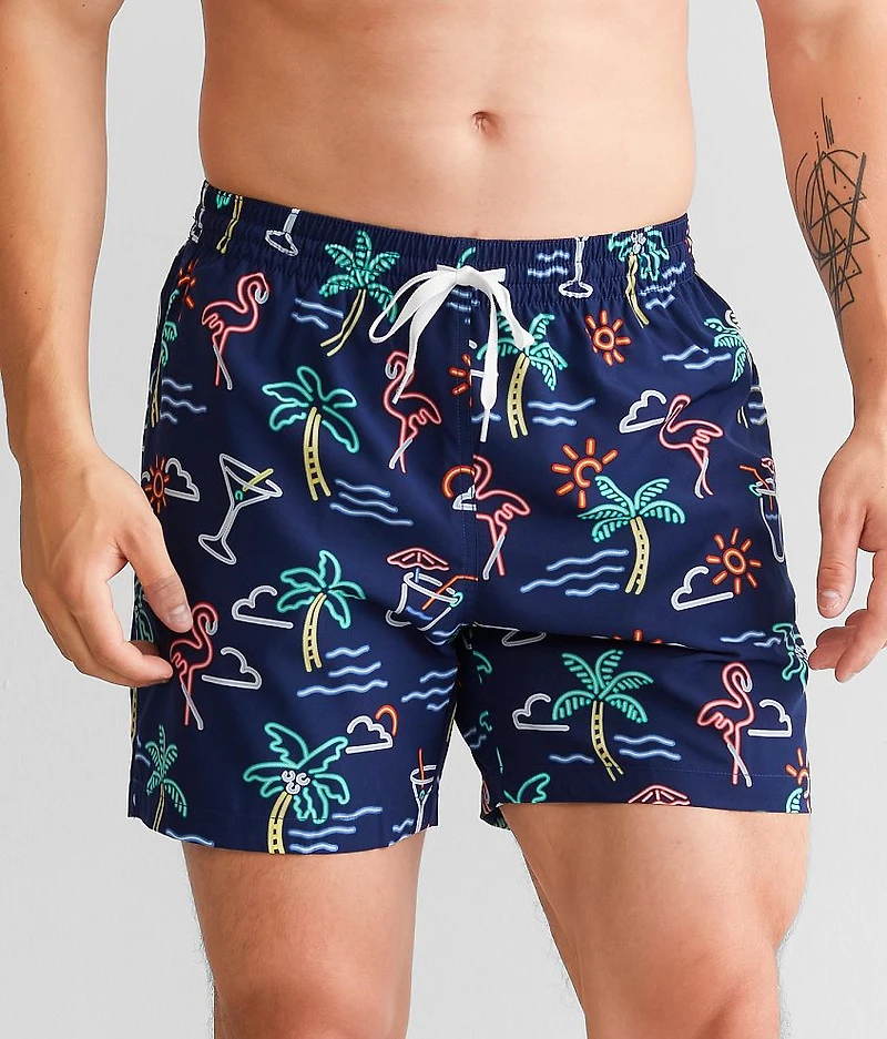 The Neon Lights Stretch Swim Trunks