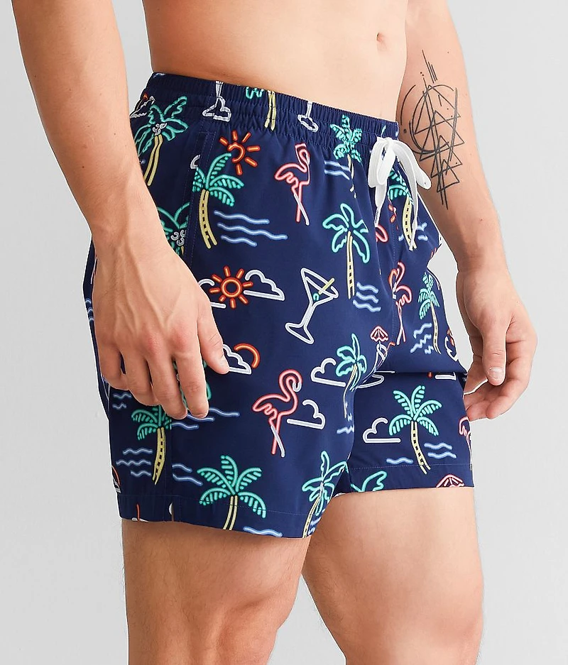 The Neon Lights Stretch Swim Trunks