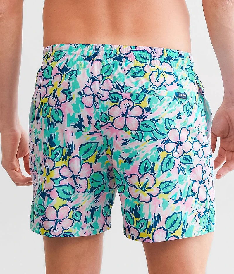 The Vacation Blooms Stretch Swim Trunks
