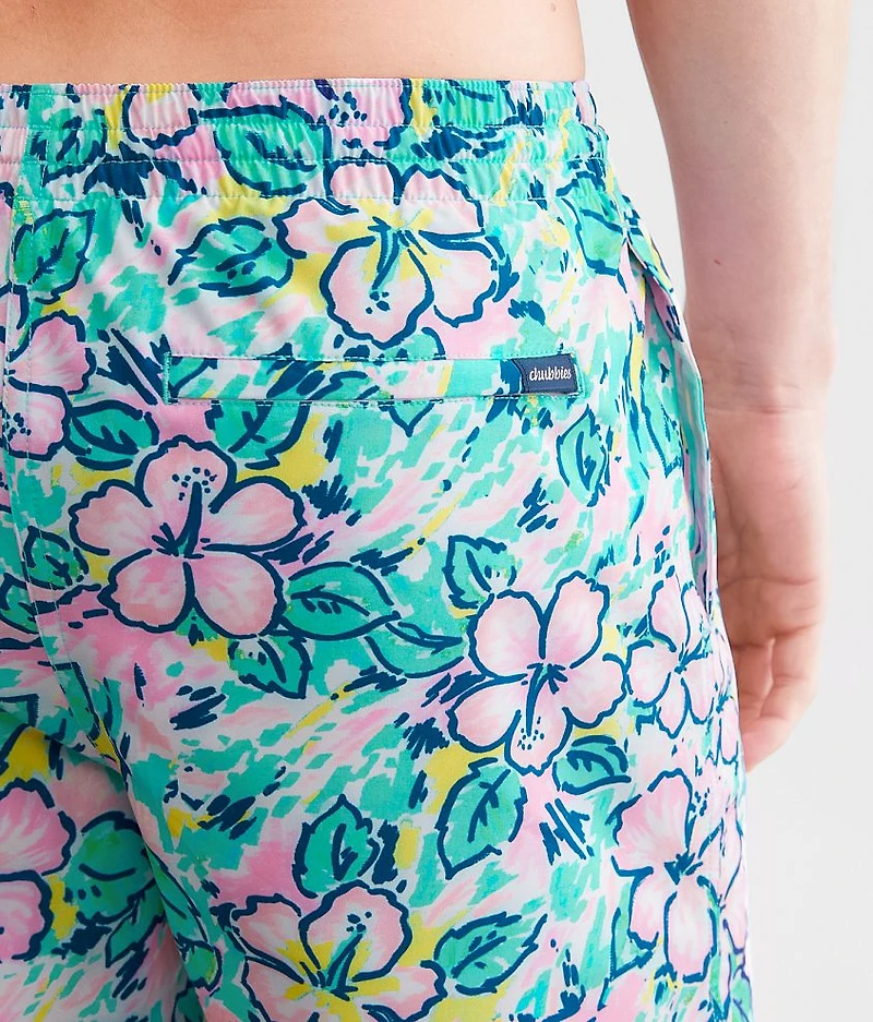 The Vacation Blooms Stretch Swim Trunks
