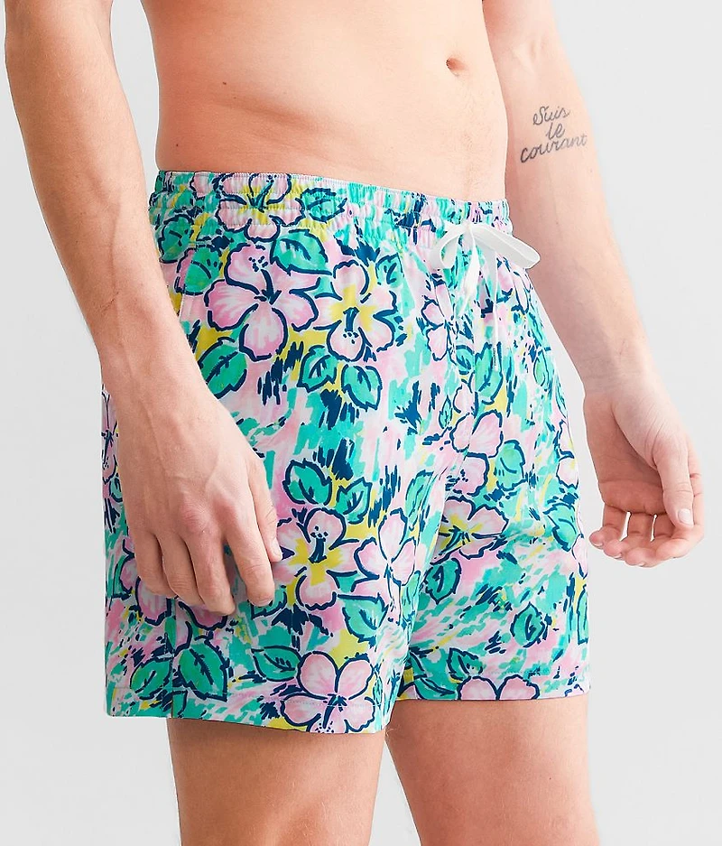 The Vacation Blooms Stretch Swim Trunks