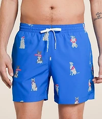 The I Let Dogs Out Stretch Swim Trunks