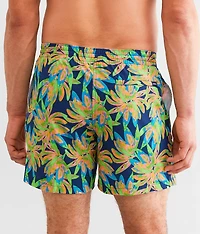 The Ocean Flowers Stretch Swim Trunks