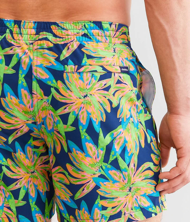 The Ocean Flowers Stretch Swim Trunks