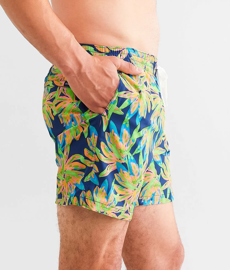 The Ocean Flowers Stretch Swim Trunks