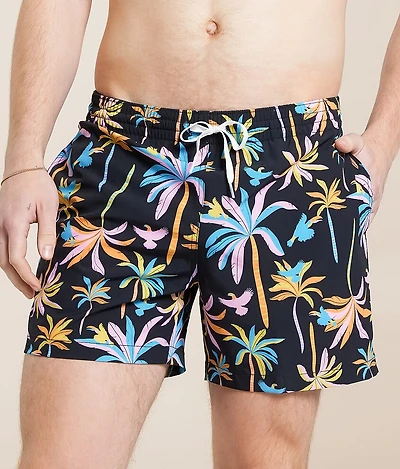 The Black Night Light Stretch Swim Trunks